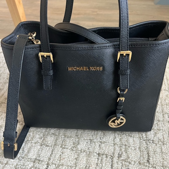Michael Kors Handbags - Michael Kors Black Tote with Gold Accents